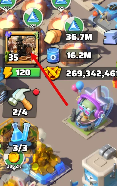 Tap your profile in the top-left corner