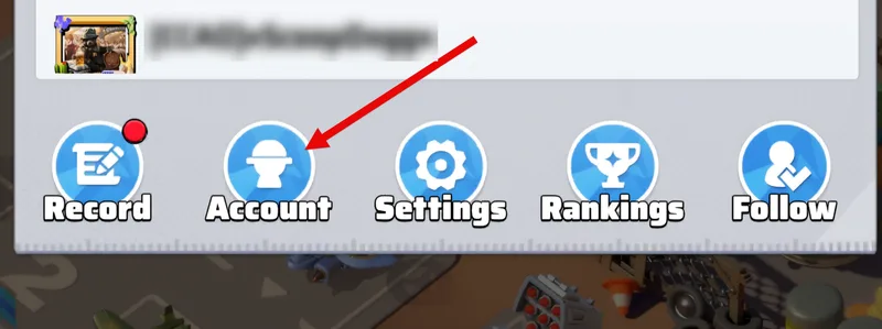 The Account button