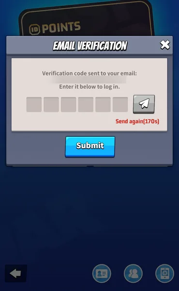 Enter the verification code and submit